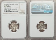 Kings of All England. Cnut (1016-1035) Penny ND (c. 1029-1035/6) UNC Details (Peck Marked) NGC, Exeter mint, Aelfwine as moneyer, Short Cross type, S-...
