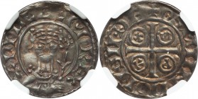 William I the Conqueror (1066-1087) Penny ND (c. 1083-1086) AU58 NGC, Southwark mint, Osmund as moneyer, Paxs type, S-1257, N-848. 19mm. 1.40gm. +ǷILL...