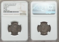 Charles I Groat (4 Pence) ND (1638-1642) AU55 NGC, Aberystwyth mint, Book mm, KM90, S-2893. 22mm. 1.90gm. A rather rare mint for Charles's coinage, an...