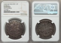 Charles I 1/2 Crown ND (1643-1644) VF Details (Peck Marked) NGC, York mint, Lion mm, KM310a, S-2867. 35mm. 14.79gm. Struck on an exceptionally nice, a...