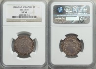 Charles II 6 Pence ND (1660-1662) VF30 NGC, Tower mint, Crown mm, Third Issue, S-3326, ESC-316 (prev. 1510). Stronger in the center of the obverse tha...
