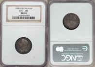 James II 6 Pence 1688 AU58 NGC, KM456.2, ESC-780 (R2; prev. 1528). The final year for James II's English coinage, the present offering comes remarkabl...
