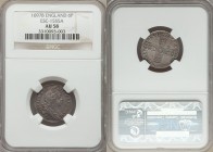 William III 6 Pence 1697-B AU58 NGC, Bristol mint, KM496.2, ESC-1263 (prev. 1555A). A spectacular near-Mint State representative of this somewhat more...
