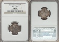 William III 6 Pence 1697-E AU58 NGC, Exeter mint, KM496.4, ESC-1280 (prev. 1559). Fleeting when located so nearly Mint State, the coin's toning only a...