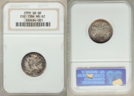 Anne 6 Pence 1705 MS62 NGC, KM516.5, ESC-1448 (prev. 1584). Outranked by only a single example in the NGC census, this exceedingly nice and near-choic...