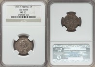 George II 6 Pence 1728 MS63 NGC, KM564.3, ESC-1736 (R2; prev. 1603). Exceptionally crisp even for its lofty choice designation, hardly a trace of weak...