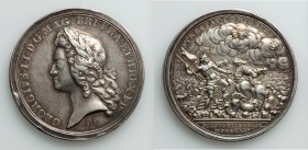 George II silver "Treaty of Vienna" Medal 1731 Good XF (lightly cleaned, scratch, rim bumps) MI-496/39, Eimer-523. 47mm. 45.04gm. By J. Coker. A rathe...