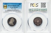 George III Proof 6 Pence 1787 PR63 Cameo PCGS, KM606.2. Plain edge variety with hearts in Hannoverian shield. A beloved design, particularly when foun...