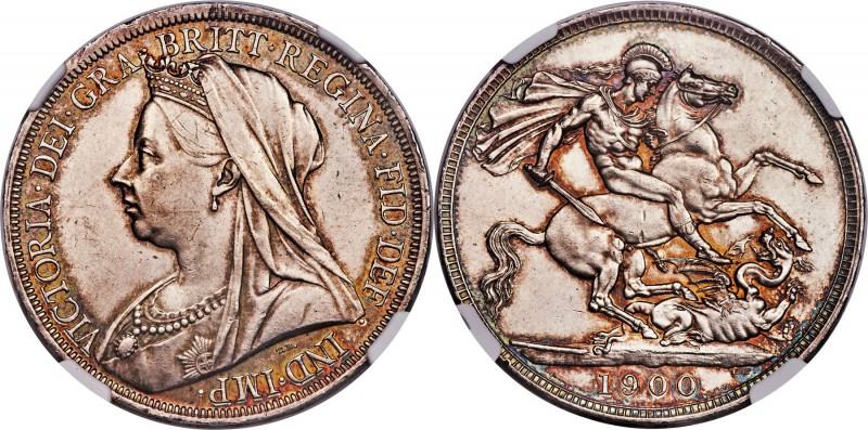 Victoria Crown 1900 MS63 NGC, KM783, S-3937. LXIII edge. A choice piece with bri...