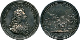 George I silver "Arrival in England" Medal 1714 AU (cleaned), Eimer-466, MI-II-422/6. 67mm. Edge plain. By J. Croker. A scarce medal commemorating the...