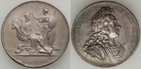 George I silver Coronation Medal 1714 UNC, Eimer-470, MI-II-424/9. By J. Croker. The official coronation medal issued to celebrate the introduction of...
