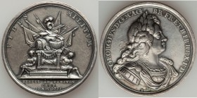 George I silver "Battle of Preston" Medal 1715 AU (cleaned), Eimer-476, MI-II-435/34. By J. Croker. Cleaned in antiquity and now mostly retoned; a sca...