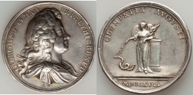 George I silver "Act of Grace and Free Pardon" Medal 1717 AU (altered surfaces), Eimer-478, MI-II-437/37. By J. Croker, Commemorating the amnesty exte...