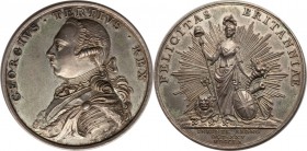 George III silver Accession Medal 1760 UNC, Eimer-683. By T. Pingo. A rare type, seldom seen at auction let alone so attractively preserved as this.

...