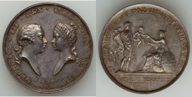 George III silver "Birth of the Prince of Wales" Medal 1762 AU, Eimer-699. By T. Pingo. An especially bold piece with pronounced designs cloaked with ...