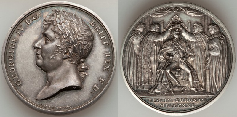 George IV silver Coronation Medal 1821 UNC, BHM-1073. By T. Halliday and P. Kemp...