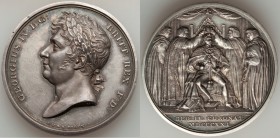 George IV silver Coronation Medal 1821 UNC, BHM-1073. By T. Halliday and P. Kempson. A very rare variety of George's coronation medal, seldom offered ...
