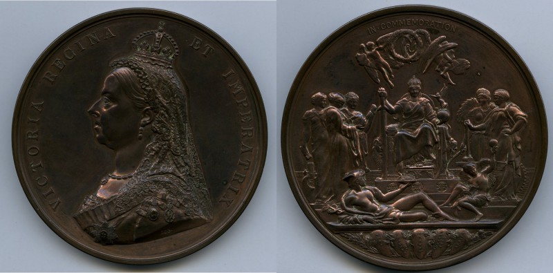 Victoria copper "Golden Jubilee" Medal 1887 UNC (cleaned), Eimer-1733b, BHM-3219...