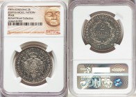 Republic Proof Pattern 2 Reales 1870 PR62 NGC, Paris mint, KM-Pn11. Ghostly striated toning with significant luster. Ex. Richard Stuart Collection

HI...