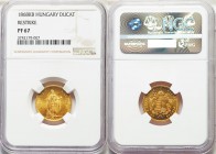 Franz Joseph I gold Proof Restrike Ducat 1868 KB-UP PR67 NGC, KM448.1, Husz-2107a. Highly reflective mirrored surfaces.

HID09801242017