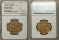 Republic 2 Kronur 1966 UNC Details (Reverse Scratched) NGC, KM13a.2. 11.5gm. Struck on a thick planchet. From the Engelen Collection of World Coinage
...