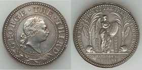 British India. George III silver "Pondicherry Taken" Medal 1761 AU, Eimer-686. By T. Pingo. Later 19th century silver medal by T. Pingo commemorating ...