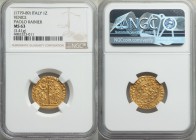 Venice. Paolo Rainier (1779-1789) gold Zecchino ND MS63 NGC, KM714, CNI-VIIIb.98var (pellet placement). 3.41gm. PAVL • RAINER • | S | • M | • V | E | ...