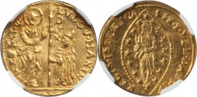 Venice. Ludovico Manin (1789-1797) gold Zecchino ND MS65 NGC, KM755, Fr-1445. Slight striking weakness as is typical for this issue, but otherwise qui...