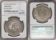 Meiji Trade Dollar Year 9 (1876) AU Details (Reverse Repaired) NGC, KM-Y14. A rare and highly sought-after type by collectors of the series, lightly h...