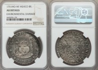 Ferdinand VI 8 Reales 1751 Mo-MF AU Details (Environmental Damage) NGC, Mexico City mint, KM104.1. Boldly struck and attractive for the certified grad...