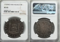 Ferdinand VI 8 Reales 1759 Mo-MM XF45 NGC, Mexico City mint, KM104.2. Deeply toned, with the highpoints of the devices lightening slightly. 

HID09801...