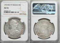 Charles III 8 Reales 1781 Mo-FF AU55 NGC, Mexico City mint, KM106.2. Outstanding for the certified grade, a deeply prooflike example with semi-reflect...