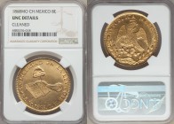 Republic gold 8 Escudos 1868 Mo-CH UNC Details (Cleaned) NGC, Mexico City mint, KM383.9. A bright and sunny selection with strong color and sharply-re...