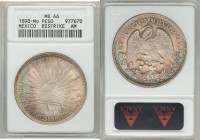Republic silver Restrike Peso 1898 Mo-AM (1949) MS66 ANACS, San Francisco mint, KM409.2. One of 2,000,000 of this year struck for use in China. A beau...