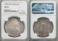 Charles IV 8 Reales 1803 LM-IJ AU55 NGC, Lima mint, KM97. A handsome coin with an attractive silvery tone darkening along the edges.

HID09801242017