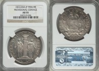 Provisional Government 8 Reales 1822 LIMA-JP AU55 NGC, Lima mint, KM136. Strong luster with a light gray overall tone.

HID09801242017