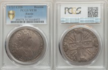 Peter II Rouble 1727-CПБ VF30 PCGS, Red mint, KM183. Mint letters below the bust. Light gray toning with minor reverse flan flaws.

HID09801242017