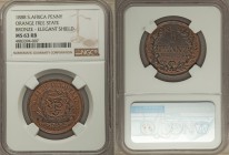 Orange Free State. Republic Penny 1888-V MS63 Red and Brown NGC, Berlin mint, KMX-Pn6, Hern-14B. Plenty of mint red remains, especially on the obverse...