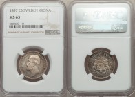 Oscar II Krona 1897-EB MS63 NGC, KM760. From the Engelen Collection of World Coinage

HID09801242017