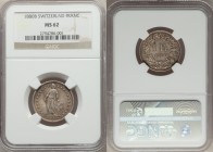 Confederation Franc 1880-B MS62 NGC, KM24. A lower mintage date in this popular series. From the Engelen Collection of World Coinage

HID09801242017