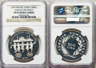 Republic silver Proof Piefort "Year of the Child" 500 Lira 1979 PR67 Ultra Cameo NGC, KM-PN1. Mintage: 2,500. Children perform a line dance in the for...