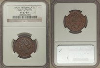 Republic Proof Essai Centavo 1863 PR63 Brown NGC, Paris mint, KM-E1. Choice surfaces with with an excellent sharp strike hints of mint-red highlights ...