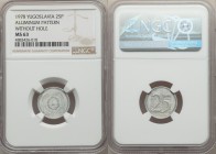 Socialist Federal Republic aluminum Pattern 25 Para 1978 MS63 NGC, KM-Pn26. Mintage: 20. Type without central hole. The first example of this low-mint...