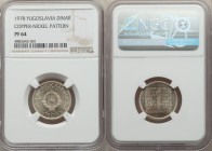 Socialist Federal Republic copper-nickel Proof Pattern Dinar 1978 PR64 NGC, Paris mint, KM-Pn27. Mintage: 19. Very nearly prooflike save for a more pr...