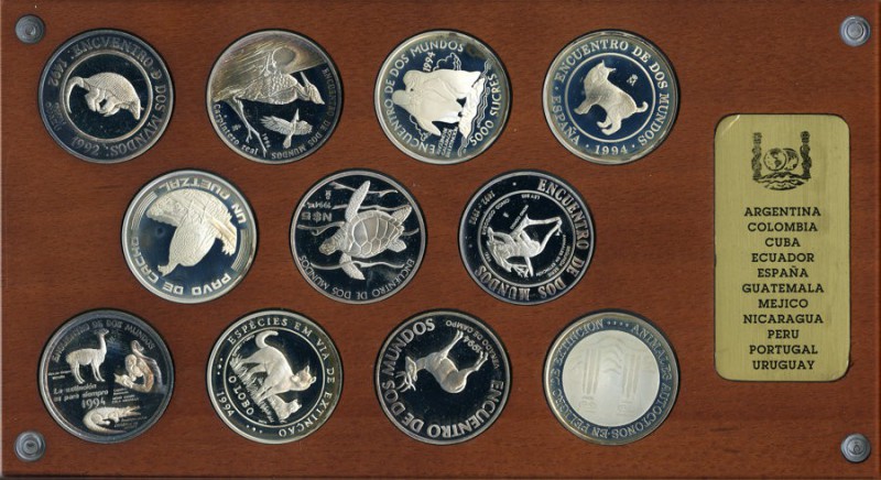 11-Piece Lot of Uncertified silver "Environmental Protection" Proof Set 1994, 1)...