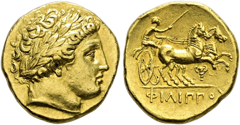 Makedonia. Könige von Makedonien. Philippos II. 359-336 v. Chr 
AV-Stater 336-3...