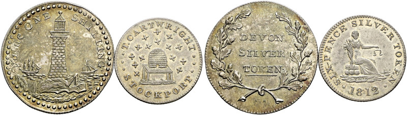 Großbritannien. George III. 1760-1820 
Lot (2 Stücke): Silver Token 1812 von T....