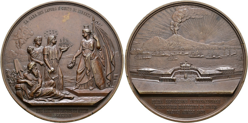 Italien-Königreich. Victor Emanuel II. 1859-1878 
Bronzemedaille 1871 von Luigi...