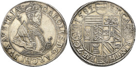 Haus Habsburg. Erzherzog Karl 1564-1590 
Taler 1583 -Klagenfurt-. MzA p. 69, Dav. 8130, Voglh. 80/1.
sehr selten, leichte Tönung, vorzüglich-prägefr...