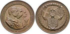 Haus Österreich. Franz Josef I., Kaiser von Österreich 1848-1916
Bronzemedaille o.J. (1888) von Mayer und Wilhelm (unsigniert), auf die Erneuerung de...